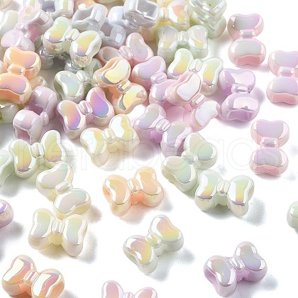 UV Plating Opauqe Acrylic Beads PACR-Q005-02-1