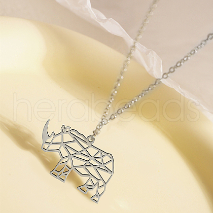 Non-Tarnish Stainless Steel Pendant Necklaces ED4076-2-1