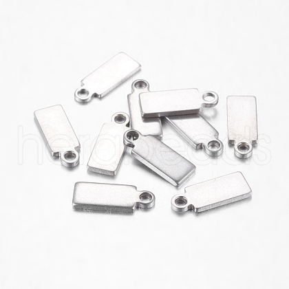 Tarnish Resistant 304 Stainless Steel Stamping Blank Tag Pendants STAS-Q074-1