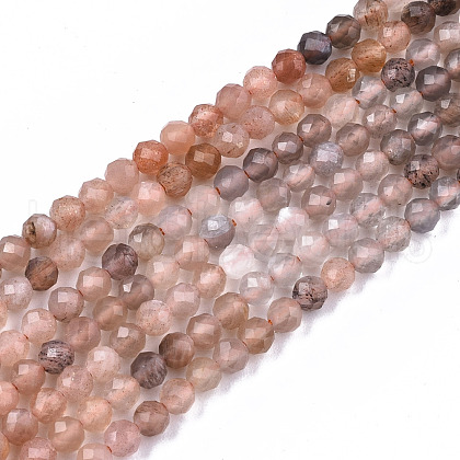 Gradient Style Natural Multi-Moonstone Beads Strands G-S362-072-1