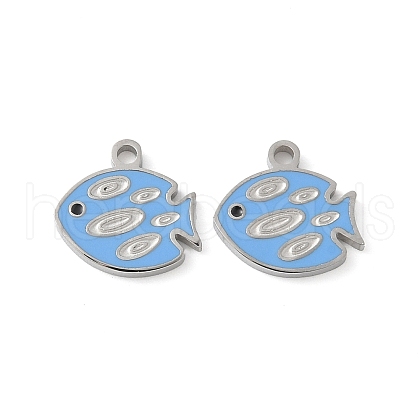 304 Stainless Steel Enamel Charms STAS-L022-166P-01-1