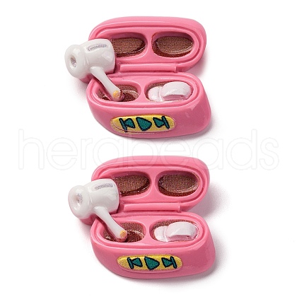 Opaque Music Theme Resin Cabochons CRES-Z010-02B-1