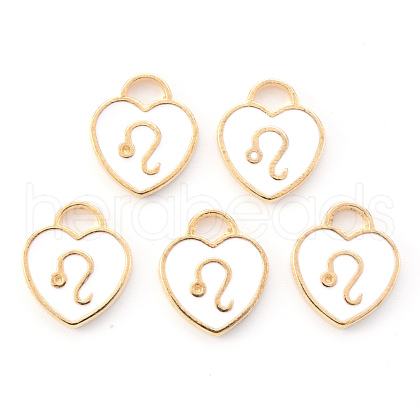 Light Gold Plated Alloy Enamel Pendants ENAM-R136-30-07-1