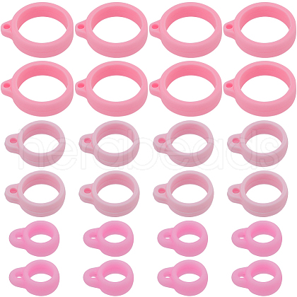 Gorgecraft 60Pcs 3 Style Silicone Pendant SIL-GF0001-28C-1