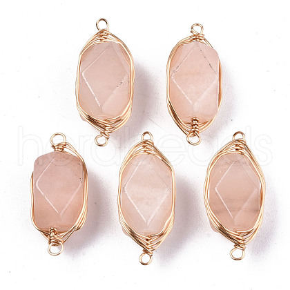 Natural Pink Aventurine Links/Connectors G-T131-100E-1