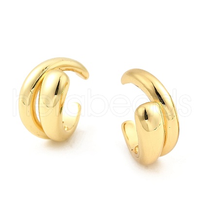Rack Plating Brass Clip-on Earrings EJEW-R162-24G-1