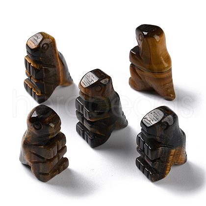 Natural Tiger Eye Carved Healing Dinosaur Figurines G-B062-07A-1