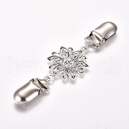 Retro Alloy Cardigan Clips X-JEWB-WH0009-44-1