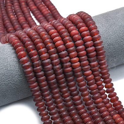 Dyed and Heated Natural Carnelian Beads Strands G-P575-A26-8x5mm-1