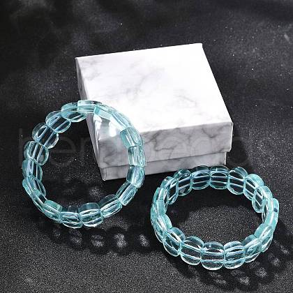 Glass Beads Stretch Bracelets for Women Men BJEW-M049-11D-1