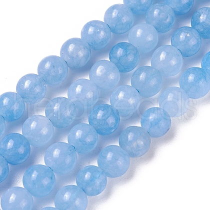 Natural Jade Beads Strands X-G-I222-6mm-02-1