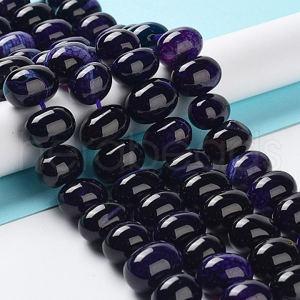 Natural Agate Beads Strands G-G021-03A-03-1
