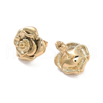 Ion Plating(IP) 304 Stainless Steel Stud Earrings EJEW-K281-10G-1
