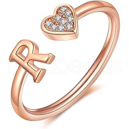 Adjustable Brass Rhinestone Cuff Rings FS-WG29D83-34-1