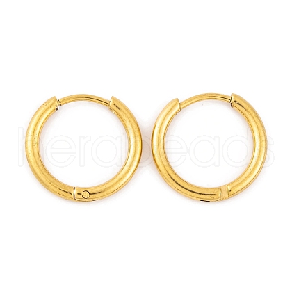 Ion Plating(IP) Round Ring 304 Stainless Steel Hoop Earrings for Women EJEW-G388-02C-G-1
