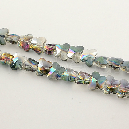 Electroplate Faceted Glass Beads EGLA-R092-03-1