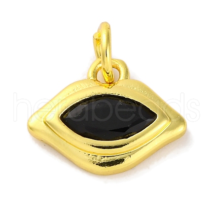 Rack Plating Brass Micro Pave Cubic Zirconia Charms KK-F881-04G-02-1