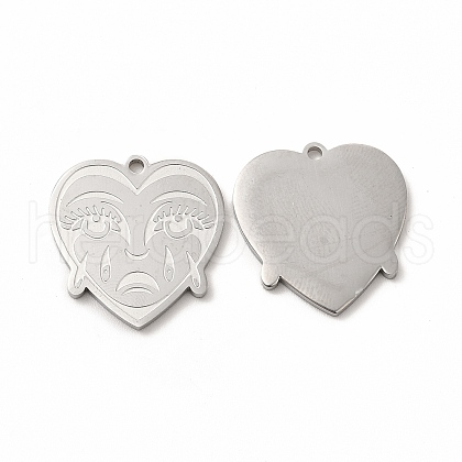 Non-Tarnish 304 Stainless Steel Pendants STAS-F290-24P-1