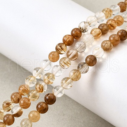 Watermelon Stone Glass Beads Strands G-L621-B03-6mm-1