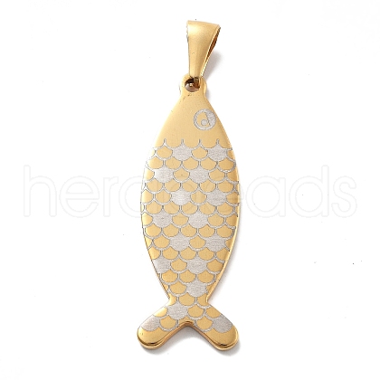 Ion Plating(IP) 304 Stainless Steel Pendants STAS-Z098-29G-1
