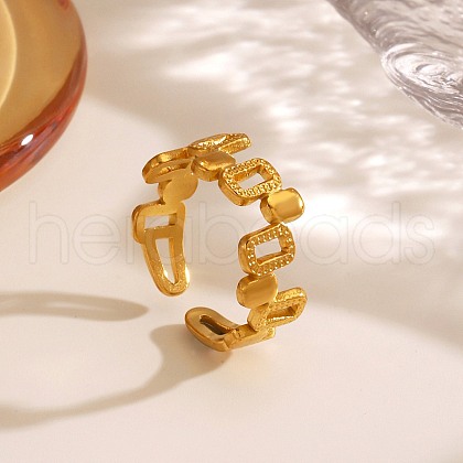 304 Stainless Steel Open Cuff Rings RJEW-M072-15G-1