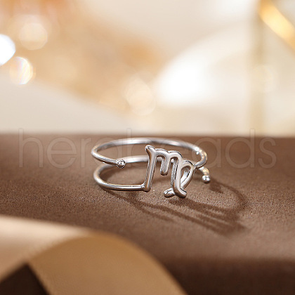 Twelve Constellations 925 Sterling Silver Finger Rings FS-WGD38E8-11-1