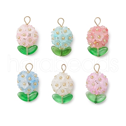Frosted Transparent Acrylic Pendants PALLOY-MZ00671-1