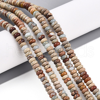 Natural Aqua Terra Jasper Beads Strands G-T140-71B-1