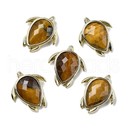 Natural Tiger Eye Pendants G-U019-02G-05-1