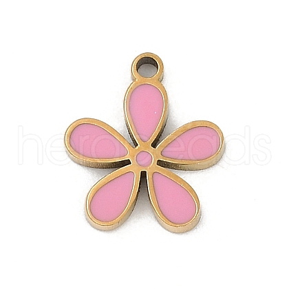 304 Stainless Steel Enamel Charms STAS-I325-102A-G-1