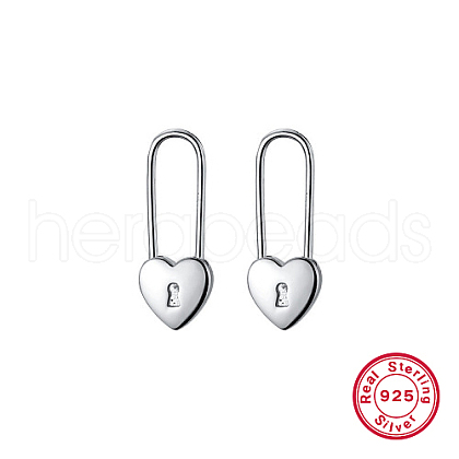 Rhodium Plated 925 Sterling Silver Hoop Earrings IE1213-1-1