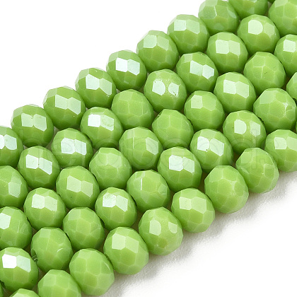 Electroplate Glass Beads Strands EGLA-A034-P6mm-A28-1