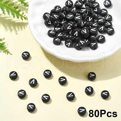 Opaque Acrylic Horizontal Hole Beads SACR-YW0001-70V-1