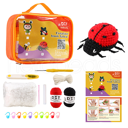 DIY  Ladybird Knitting Kits X1-DOLL-PW0016-01A-1