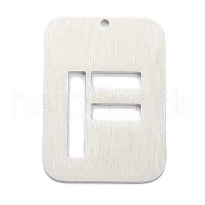 304 Stainless Steel Pendants STAS-K216-49F-P-1