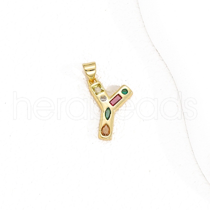 Brass Micro Pave Cubic Zirconia Pendants PW-WG10C3A-13-1