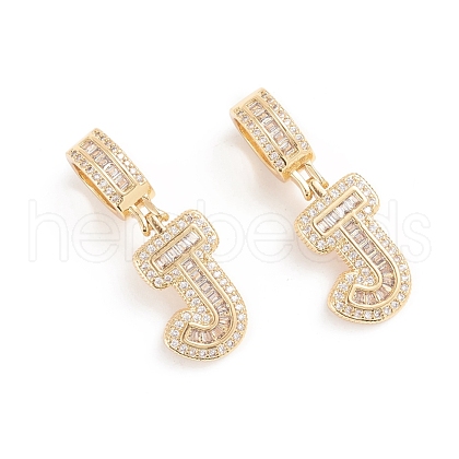 Brass Micro Pave Cubic Zirconia Pendants ZIRC-G165-13G-J-1