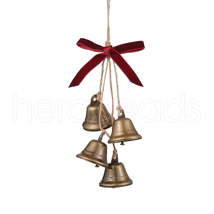 Iron Bell Pendant Decoration HJEW-JM02284-1
