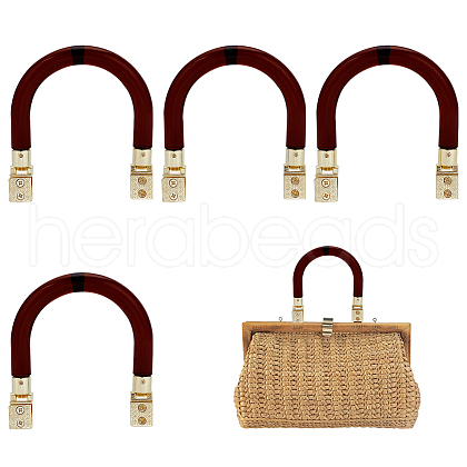 Arch Shape Resin Bag Handles FIND-WH0143-97G-1