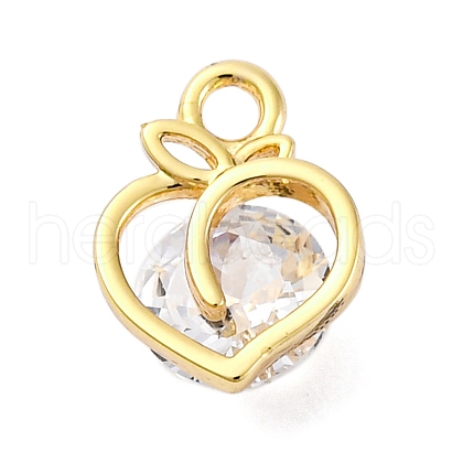 Brass Cubic Zirconia Pendant KK-A240-12G-1