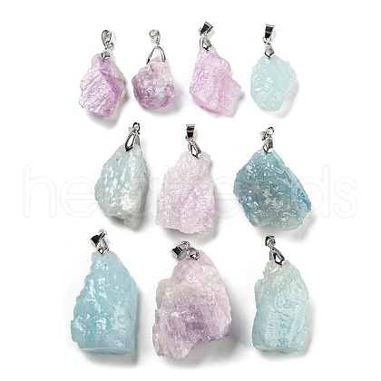 Raw Rough Natural Mixed Stone Pendants G-B060-01P-1