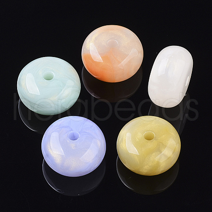 Opaque Acrylic Beads X-OACR-T020-048-1