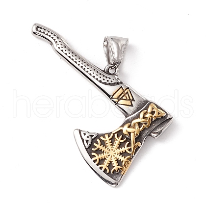 304 Stainless Steel Pendants STAS-M299-34AS-1