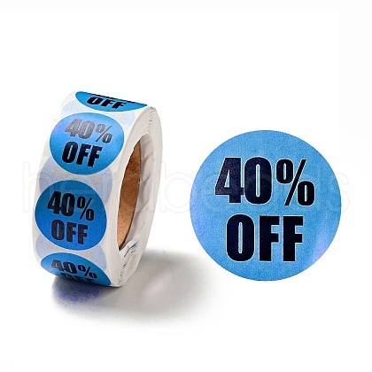 Percent Off Round Roll Stickers DIY-D078-04-1