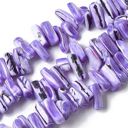 Dyed Natural Trochus Shell Beads Strands SSHEL-C013-09N-1