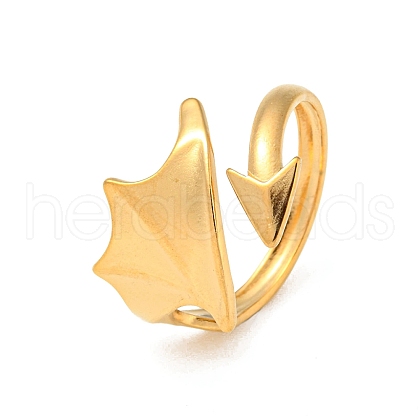 304 Stainless Steel Open Cuff Rings X-RJEW-G307-01C-1