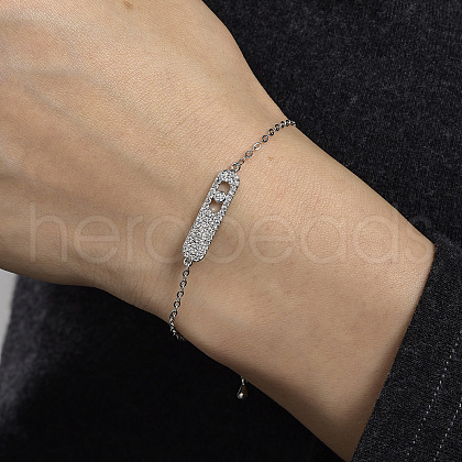 Elegant Brass Oval Link Bracelets WT9592-2-1