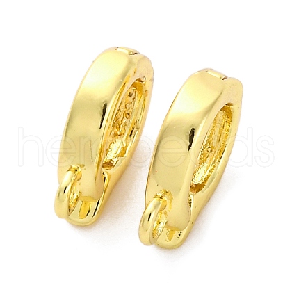 Brass Fold Over Clasps X-KK-Z078-44G-1