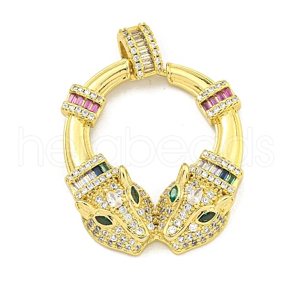 Brass Micro Pave Cubic Zirconia Pendants KK-K354-19B-G-1