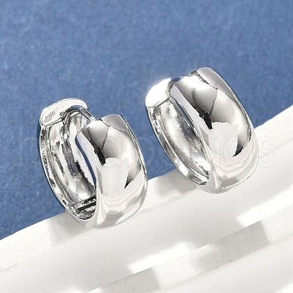 Brass Hoop Earrings EJEW-D320-19P-1